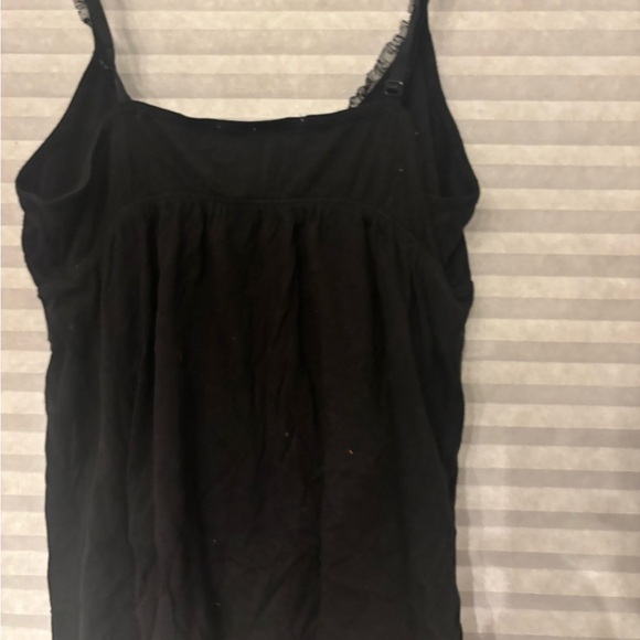Victoria's Secret Black Camisole with Button Detail and lace straps- medium - Picture 5 of 5